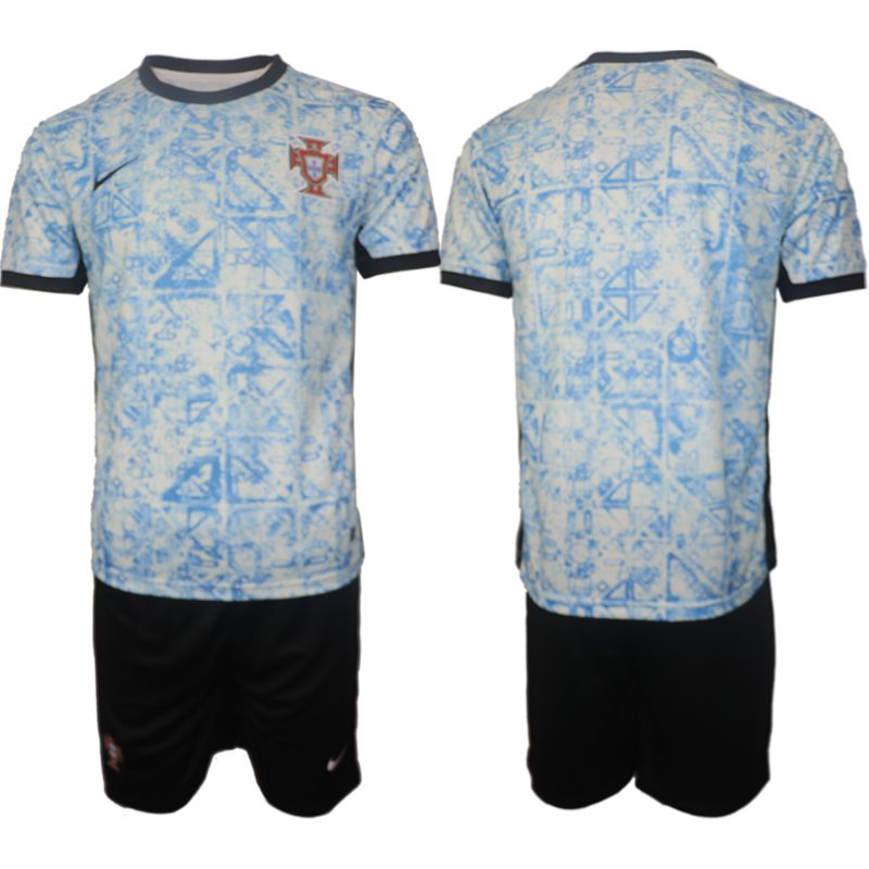 Men 2024-2025 Season Portugal away black blank Soccer Jersey->customized soccer jersey->Custom Jersey